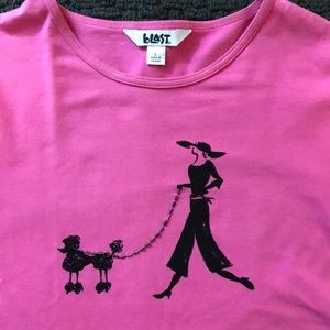 Nordstrom's Short Sleeve Poodle Tshirt Sz L